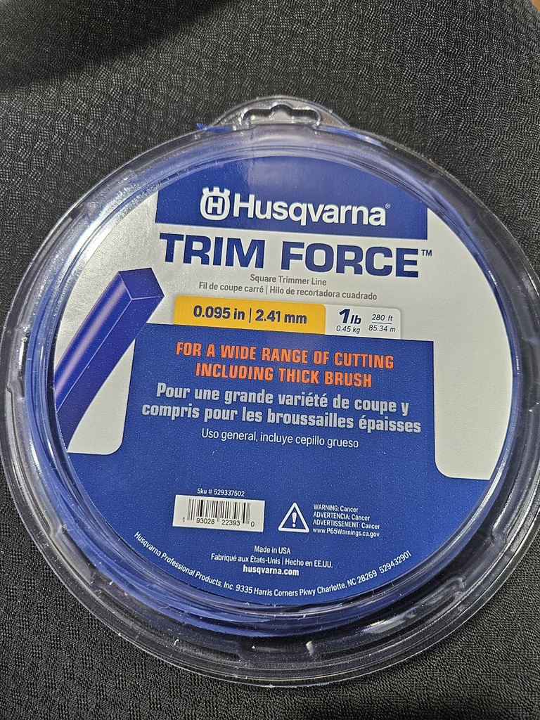 Husqvarna  Square Titanium Force Trimmer Line 0.095 X 280 Ft   